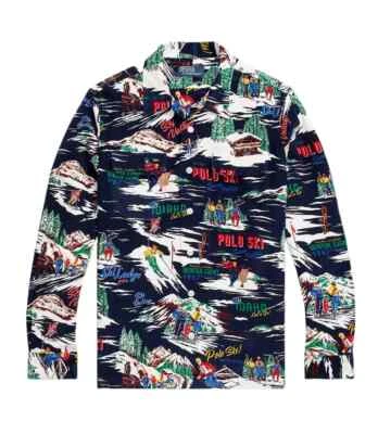 NUEVO Polo Ralph Lauren Esquí 92 Invierno Deportes Atletismo Pana Camisa Abotonada Foto 1 de 4