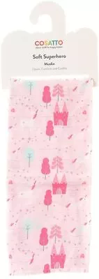 Cosatto Premium Musselin eckig groß 80cm x 80cm im Einhornland 100% Baumwolle