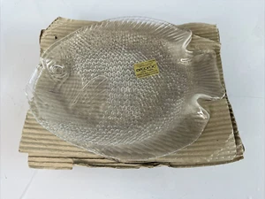 6x Vintage 70er Jahre ARCOROC Klar Geprägte FISCH Form Glas BEISTELLPLATTEN - Bild 1 von 7