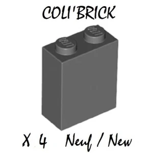 Lego 3245c - 4x Briques / Brick 1x2x2 - Dark Bluish gray - lot kg NEW NEUF - Imagen 1 de 1