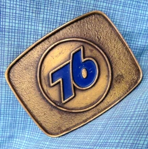 Phillips Union 76 Full Service Gas Station Uniform Belt Buckle Vtg 70s .SHY350 - Picture 1 of 7