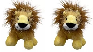Lot 2 Ganz Webkinz Lion Plush Toy Stuffed Animal Mustafo Leo African Simba Scar - Picture 1 of 7