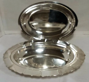 ROGERS SILVERPLATE SERVING DISH W/ HANDLED COVER MALDEN #4012 - Picture 1 of 6