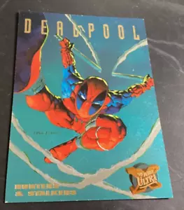 1994 Marvel Fleer Ultra Deadpool #3 of 9 Hunter and Stalkers Chase Cards (Blue) - Picture 1 of 3