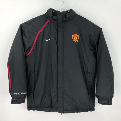 Manchester United Mens Jacket Nike Team Gray Full Zip Soccer Fleece Lining XL Cover