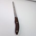 Vintage Cutco Knife No 24 9.5" Bread Slicing Straight Blade Brown Wooden Handle