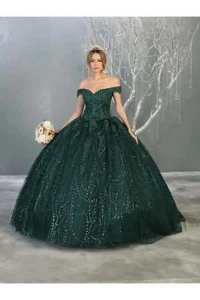 VESTIDO FORMAL DE QUINCEAÑERA Y TALLA GRANDE - Imagen 1 de 2