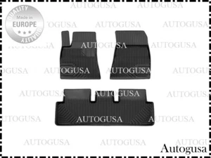 NEW LHD BLACK TAILORED RUBBER FLOOR MATS WATERPROOF FOR TESLA MODEL 3 2017-2021 - Picture 1 of 4
