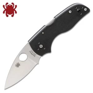 Spyderco Lil Native Lockback CPM-S30V Plain Blade Black G10 Handles C230MBGP - Picture 1 of 4