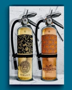 Designer Fire Extinguisher - Art High Fashion -Urban Chic Wall Decor Canvas - A3 - Picture 1 of 5