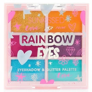 Sunkissed Rainbow Eyeshadow Palette Bright Shades Matte Shimmer Glitter Girls - Picture 1 of 7
