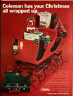 Vintage 1968 Coleman Has Your Christmas All Wrapped Up In A Sleigh Advertisement