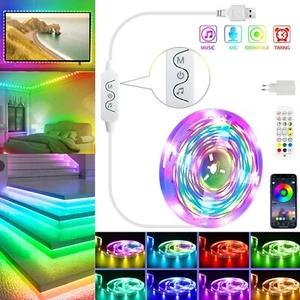 USB LED Stripe 5m-10m RGB Leiste Streifen Band Lichter Licht Leuchte Lichterkett - Bild 1 von 14