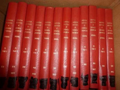 72 issues American Institute Chemical Engineers Journal AlChe V 25-30 1979-1984 - Image 1 of 4