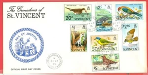 St Vincent Topic Humming Bird OWL ++ 1c -- $5 set of 15 stamp on 2 FDC Cover - Picture 1 of 2