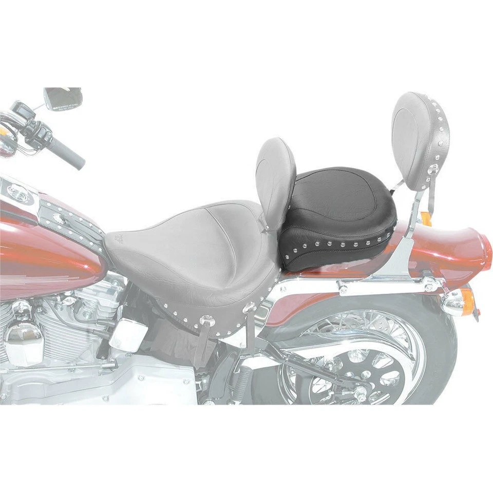 Asiento trasero empotrado Mustang con tachuelas para Mustang Wide Solo 2000-06 Harley Softails Foto 1 de 1