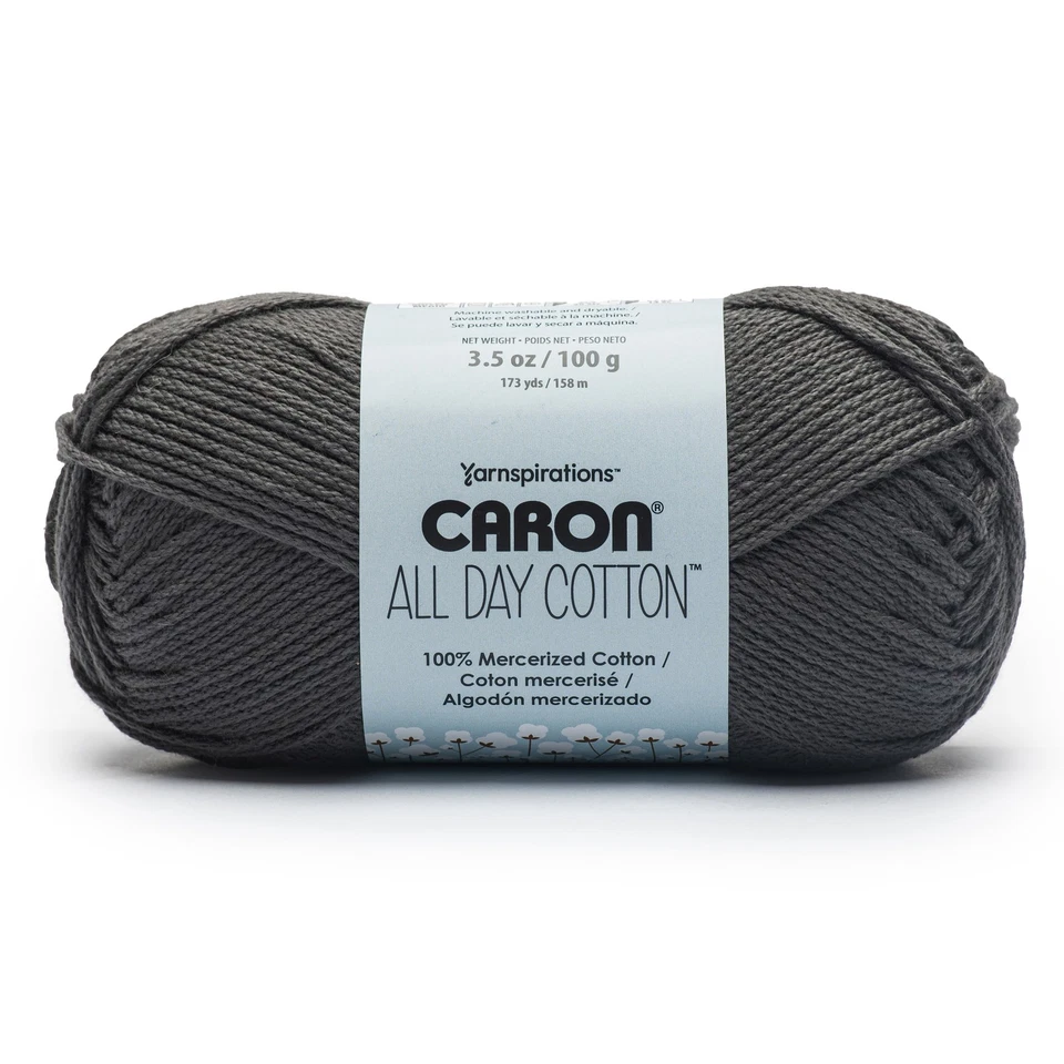 3 Pack - Caron All Day Cotton Yarn-Slate - 5A002G8W-1GHSS - Imagem 1 de 1