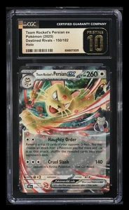 2025 Pokemon SV Destined Rivals Team Rocket's Persian ex #150 CGC 10 PRISTINE - Picture 1 of 2
