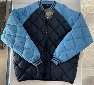 Vintage 1980’s- 1990’s DELF USA Police Dept Quilted Jacket Coat Blue Black NWT - Picture 1 of 6