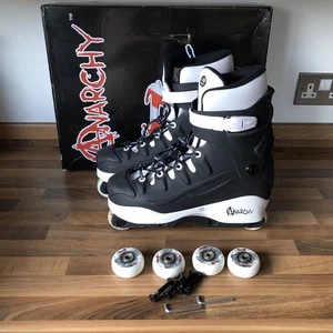 Anarchy Revolution II Aggressive Mens Size UK 9 Inline Skates Blades Black - Picture 1 of 24