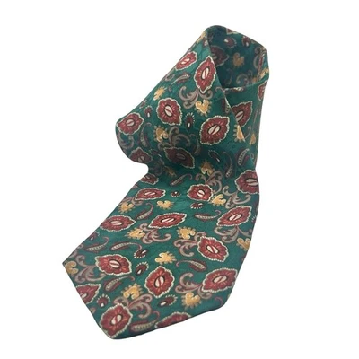 Corbata Christian Dior Monsieur verde floral cachemira seda para hombre corbata de lujo EE. UU. Foto 1 de 4