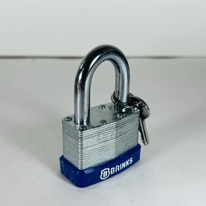 Steel Shackle Padlock Brinks Boron *W/ 1-3/16" 2" Laminated Lock Pry Cut Resist - Picture 1 of 8