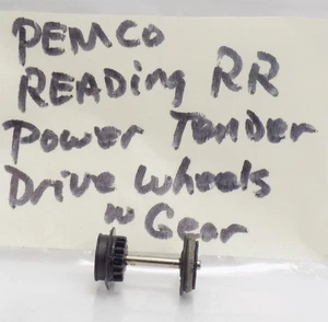 HO / PEMCO / POWER TENDER / READING R.R. / DRIVE WHEELS w GEAR / PARTS - Picture 1 of 3