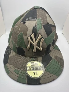 New York Yankees MLB New Era ARMY Genuine Merchandise Hat Cap Size 7 1/2 - Picture 1 of 5