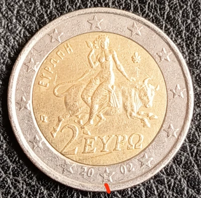 MONEDA DE 2 EUROS CON *S* ERROR ULTRA RARO GRECIA 2002 Foto 1 de 3