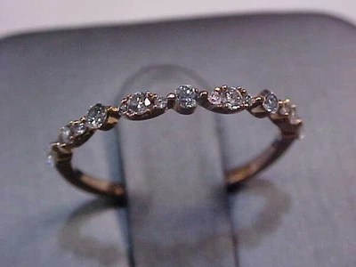 ANILLO BANDA 17 DIAMANTES NATURALES PATRIMONIO ORO ROSA 10K TALLA 6 Foto 1 de 4