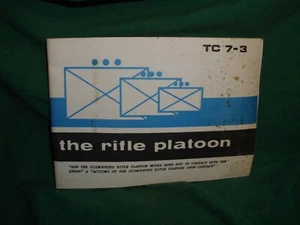 US Army Rifle Platoon TC 7-3 Reference Book 1974 Viet Nam Era - Picture 1 of 4