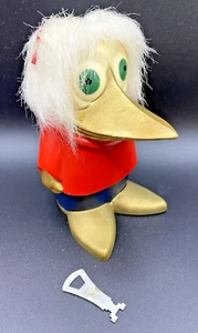 Vintage Advertising Oy MK-Tuote Ab Coin Bank Duck/Bird 6" Bottom & Original Key - Picture 1 of 11