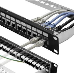 Patch Panel 24 Port Cat6 with Inline Keystone 10G Support, Pass-Thru Coupler ... - Picture 1 of 13