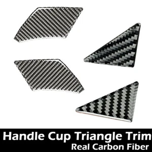 Real Carbon Fiber Handle Bowl Window A Pillar Trim Cover Fits 15-23 challenger - Picture 1 of 4