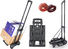 Shopping Cart Folding Luggage Cart 2 Wheels Lightweight Luggage Trolley Small Pl