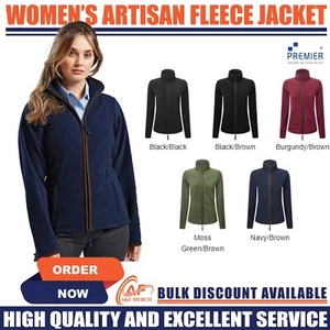 Premier Women’s artisan fleece jacket Two-Way Zipper Outdoor Casual PR824 - Picture 1 of 13