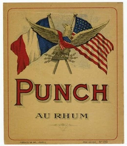 Antiker, unbenutzter, französischer PUNCH AU RHUM Nr. Rum LABEL 193, Amerika, Karibik - Bild 1 von 1