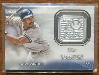 Dave Winfield Yankees 2021 Topps Update 70th Anniversary Logo Patch NY YANKEES - Image 1 of 2