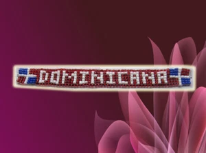 PULSERA REPÚBLICA DOMINICANA CUENTAS REGALO HECHO A MANO DOMINICANA PULSERA RECUERDO - Imagen 1 de 1