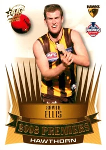 2008 HAWTHORN HAWKS AFL Premiers Card XAVIER ELLIS - Foto 1 di 3
