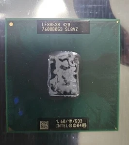 SL8VZ Intel Laptop Celeron M 420 1.6GHz 1M/ 533MHz Mobile Processor CPU LF80538 - Picture 1 of 3
