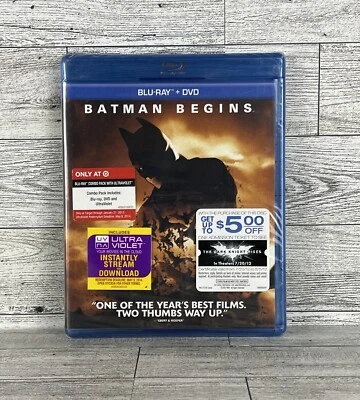 Batman Begins (Blu-Ray/DVD) 2-Disc Set Target Exclusive New Sealed SEE DESCRIPT - Image 1 of 4