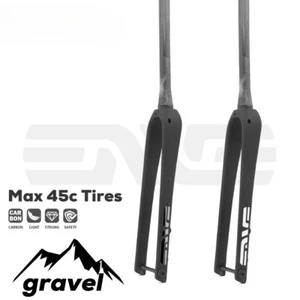 Full Carbon Fiber Gravel Road Bike Fork Disc Brake Tapered/Straight Tube - Picture 1 of 20
