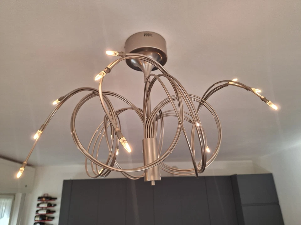 Lampadario Metalspot Elettra Art.55001 Design  Rame Nichelato - Immagine 1 di 4