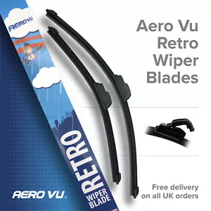 Aero VU Front Windscreen Wiper Blades 26"/16" Flat Retro-Fit Brand New Set Pair - Picture 1 of 11