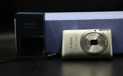 Canon PowerShot SD1400 IS 14.1MP Digital Camera Silver w/ Charger & SD Card - Image 1 of 4