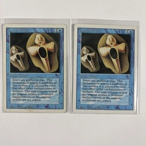 (2) COPY ARTIFACT REVISED MAGIC: THE GATHERING MTG MP/NM BLUE ENCHANTMENT - Picture 1 of 14