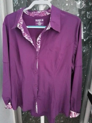 Camisa de pesca Reel Legends feminina manga longa XL cranberry ao ar livre ventilada - Imagem 1 de 3