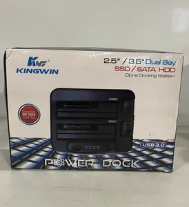 Kingwin PD-2537U3 Super Speed USB 3.0 Dual-Bay SATA Drive Docking Station - Picture 1 of 3
