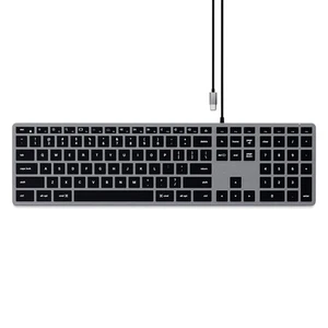 Slim W3 Wired Backlit Keyboard with Numeric Keypad, Illuminated Keys & USB C ... - Picture 1 of 6